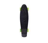 Schildkröt Retro Skateboard, Tavola Premium in Plastica PP Resistente e Durevole, ABEC7, Assi in Aluminio, Ruote in PU, Sopporto Antiscivolo, Colore: Nero, 510703