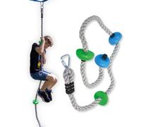 Schildkröt-970712 Schildkröt Rope, Corda da Arrampicata, per Bambini dai 5 Anni in su, con 4 Pedane, Facile da Fissare a Jungle Line alle Altalene, Colore, taglia unica, 970712