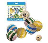 Schildkröt Set Bocce in Legno, 6 Bocce, Pallino e Borsa | Pino certificato FSC, bocce Ø 6 cm e pallino Ø 4 cm, per giardino, parco e spiaggia