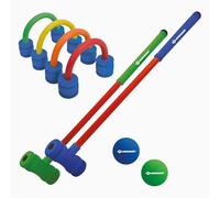 Schildkröt Set da Croquet Morbido | Gioco in Schiuma Sicuro per Bambini | 2 Mazze + 2 Palline + 4 Porte | per Interni ed Esterni | dai 3 Anni in su