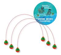 Schildkröt Set di 3 Archi da Tuffo | per Bambini dai 6 Anni in su | Allenamento a Nuoto e Tuffi in Piscina | Archi Subacquei Flessibili | Colori Vivaci, estremità Zavorrate