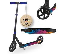 Schildkröt Street Artist 2.0 | Monopattino Pieghevole in Alluminio | Ruote 200 mm in PU | Manubrio Regolabile | Piattaforma Antiscivolo | Verde/Nero | Bambini 8+