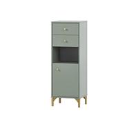 Schildmeyer Ando - Mobile credenza, legno derivato, 40,3 x 33 x 114,4 cm, verde pistacchio e oro