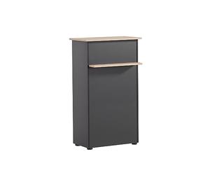 Schildmeyer Banco reception, materiale legno, decoro rovere artigianale/nero, 65,8 x 44 x 110,5 cm