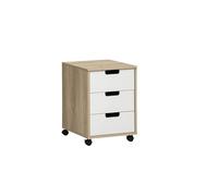 Schildmeyer Emmik 159594 - Contenitore arrotolabile in rovere bianco, 40 x 50 x 57 cm
