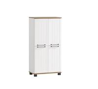 Schildmeyer Highboard Jelda 154232 - Decorazione per casa di campagna, 59,8 x 32,6 x 116,9 cm, colore: Bianco opaco