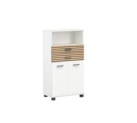 Schildmeyer Highboard Katta 158585 - Pannello acustico, 59,8 x 32,6 x 110,5 cm, colore: Bianco opaco