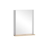 Schildmeyer Jelda, specchio in legno, grigio platino/quercia, decorazione per casa di campagna, 59,6 x 12,3 x 71,1 cm