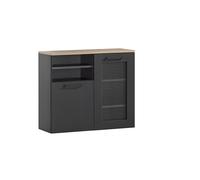 Schildmeyer Malte 155783 - Mobiletto da pavimento in rovere artisano, 80,4 x 32 x 70 cm, colore: Nero opaco