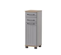 Schildmeyer Mobile base Jelda, in legno, grigio platino/quercia, decorazione rustica, 30,3 x 32,6 x 88,1 cm
