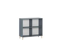 Schildmeyer - Scaffale in legno derivato con 4 scomparti, grigio Fjord