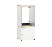 Schildmeyer Solea 702003 - Mobiletto multiuso per lavatrice, 67,1 x 60 x 154,7 cm, colore: Bianco opaco