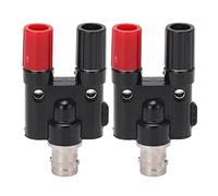 Schimer Adattatore Splitter Durevole da BNC Femmina a Banana per Dispositivi Elettronici, 2 Pezzi, Ottone e ABS