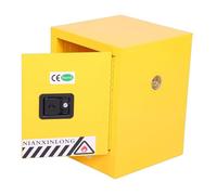 Schimer Armadio di Sicurezza Industriale Resistente al Fuoco e Antideflagrante per Stoccaggio di Sostanze Pericolose Acciaio Giallo 56 x 43 x 43 cm