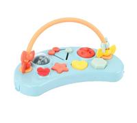 Schimer Giocattolo della Stazione di attività Sensoriale del Bambino con | Attività Push and Pull in Plastica, Pulsanti Testurizzati per L'esplorazione Tattile, Compatto per Passeggino o Uso in