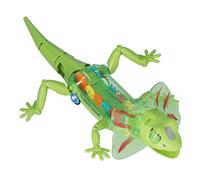 Schimer Modello di Lucertola Ambulante Elettrica con Luci Intense e Musica per Bambini Che Imparano Presto Robusto ABS 1 Set (Verde)