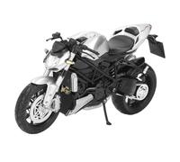 Schimer Modello Realistico di Motocicletta in Lega Scala 1:12 per Collezione di Giochi per Bambini e Regalo 17 X 9 Cm (Argento)