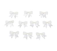 Schimer Nastri di Raso Fiocchi per Confezioni Regalo Riutilizzabili (Beige) | 10 Pezzi Piccoli Fiocchi, Materiale di Raso, per Regali di Compleanno, Baby Shower, Pacchetti per le Feste, Lavoretti Fai