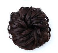 Schimer Parrucca per Capelli Donna con Soffice Design Riccio e Fascia Elastica per lo Styling Quotidiano e le Performance Sul Palco (Marrone scuro)
