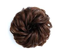 Schimer Parrucca per Capelli Donna con Soffice Design Riccio e Fascia Elastica per lo Styling Quotidiano e le Performance Sul Palco (Marrone chiaro)