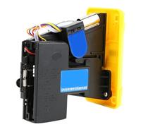 Schimer Selettore di Monete Comparativo con Luce LED per Macchine da Gioco, Design con Cover Ribaltabile, Punteggio Accurato, Anti-interferenza Elettromagnetica (Gialla)