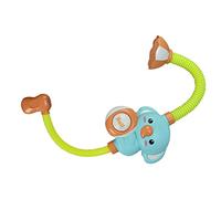 Schimer Soffione doccia interattivo per bambini, spruzzatore a flusso d'acqua per bambini piccoli, per un gioco sicuro all'ora del bagno, design del fumetto dai colori vivaci (verde chiaro)