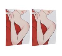 Schimer Tavola Pratica per Body Painting 2 Pezzi, Modello di Trucco Durevole e Facile Pulire per Artisti di Sesso Femminile Adulto, Formato A4