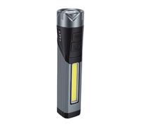 Schimer Torcia Elettrica Rotabile con LED da 5W e Luce Laterale COB, Testa | Corpo in ABS+PC e Alluminio, Ricaricabile da 1500mAh, 5 modalità di Illuminazione, Coda Magnetica Antipioggia, Porta Type-C