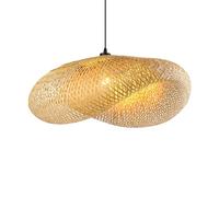 Schindora Boho Lampadario Cucina - Cappello Creatività E27 Camera Da Letto Rattan Paglia Leggera Retrò Intreccio Moderno Per Sala Da Pranzo Sala Da Tè Soggiorno, 60Cm