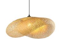 Schindora Creatività Lampadario Camera Da Letto, Cappello Intrecciato A Mano Lampadario Salotto Retrò 100 Cm Lampadario Moderno Soggiorno Per Cucina Sala Da Pranzo Soggiorno Ristorante, Paglia Chiara