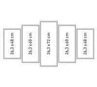 Schipper Dipingere con i Numeri, Cornice in Alluminio polittico 132 x 72 cm, Argento Senza Vetro per la Tua Opera d'Arte, Facile da Montare, Colore, 605280901