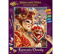 Schipper Numeri, Carnevale a Venezia - Immagini da dipingere per Adulti, Inclusi pennelli e Colori acrilici, 40 x 50 cm, 609130869
