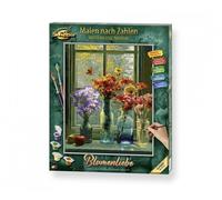 Schipper- Blumenliebe Dipingere con i Numeri, Motivo: Amore dei Fiori, per Adulti, Include pennelli e Colori acrilici, 40 x 50 cm, Sfumature di Rosa, Arancione e Viola, Medio, 609130905