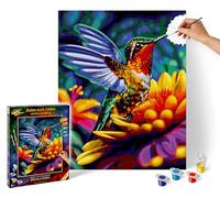 Schipper 609130921 Dipingere con i numeri - Colibrì - Dipingere immagini per adulti, inclusi pennelli e colori acrilici, 40 x 50 cm