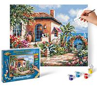 Schipper 609240795 Dipingi con i Numeri, casa Vacanze al Mare, dipingi Immagini per Adulti, pennelli e Colori acrilici, 24 x 30 cm