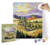 Schipper 609240911 Dipingi con i numeri - Cipresso Viale - Dipingi immagini per adulti, inclusi pennelli e colori acrilici, 24 x 30 cm