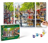 Schipper- MNZ (Tripty) Dipingere con i Numeri-Amsterdam (trittico), 50 x 80 cm, Multicolore, 609260812