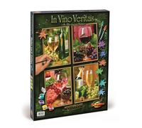 Schipper 609340610 Dipingere con i Numeri - 4 Quadri da dipingere, Motivo: in Vino Veritas, ognuno 18x24 cm