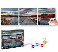 Schipper 609470754 "Alba sul Lago Dipingi coi Numeri, trittico