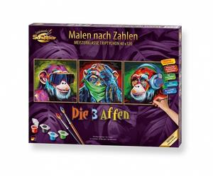 Schipper 609470859 - Dipingi Per Numeri - MNZ - Le 3 Scimmie (Tript.) - Nuovo