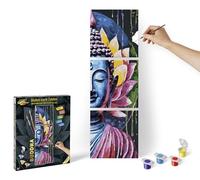Schipper 609470916 Dipingere con i numeri, Buddha - Dipingere immagini per adulti, inclusi pennelli e colori acrilici, 40 x 120 cm
