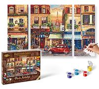 Schipper Kit Dipingere con i Numeri 609260626 - Parigi Nostalgia (Triptych) 41x51 cm