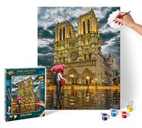 Schipper- MNZ-Notre Dame 609130817-Dipingere con i Numeri Immagini da dipingere per Adulti, con Pennello e Colori acrilici, 40 x 50 cm, Multicolore, 40x50, 609130817