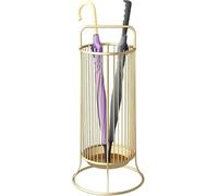 Schirmständer, Ständer für Eingangsbereich und Büro, 67 cm hohes Gestell aus Kohlenstoffstahl mit stilvollem Design, perfekter Gehstock-Organizer für Flur und Geschäft (Gold 2)