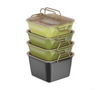 Schiscetta Pranzo 4 Strati PP per verde Microonde Schiscetta | 4 strati separati, materiale PP per sicuro, uso microonde, design compatto, per ideale ufficio scuola