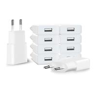 SCHITEC Caricabatterie USB 5 V/1 A Mini caricabatterie da parete USB, per viaggi in casa, per iPhone 12/11/XS, XS, iPod, LG, G5, Samsung Galaxy S8, Huawei (10 pezzo)