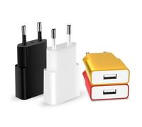 SCHITEC Caricatore USB 4 Pezzi, 5V/1A Caricatore USB da Muro Compatibile con iPhone XS XR X Samsung M20 A50 S10 A8 A7 Huawei P30 P20 Lite Mate 20 Lite, Xiaomi (4 colori)