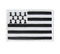 SCHIUDO/BADGE/BRETAGNA - 8×5 cm - da graffiare (dorso a uncinetti, parte maschio) o da cucire su borsa, giacca o sacchetto- altre regioni Normandia, Corsica, Nord, Occitano, Catalano, Basco.