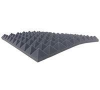 Schiuma a piramide (antracite, ca. 49 x 49 x 4 cm) per isolamento acustico