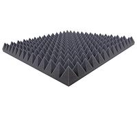 Schiuma a piramide (antracite, ca. 49 x 49 x 5 cm) per isolamento acustico